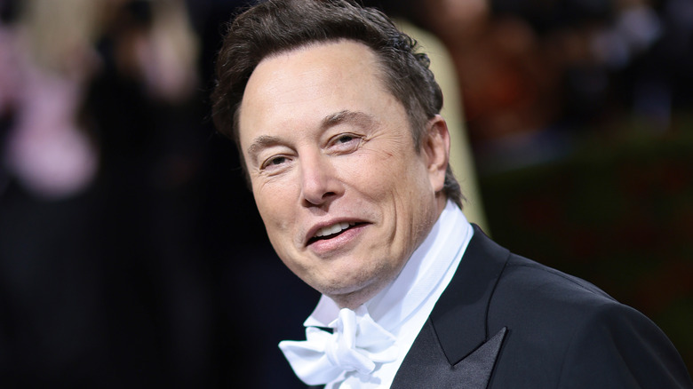 Elon Musk wearing white bowtie