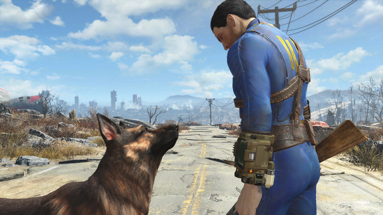 Vault dweller and dog 