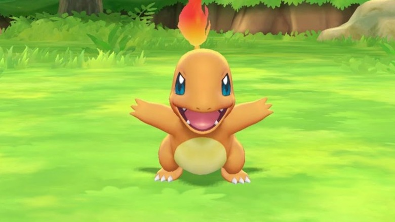 Charmander in Let's Go Pikachu roaring