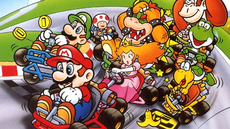 Mario driving kart