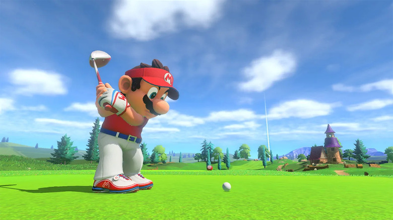 Mario golfing