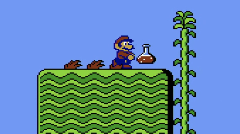 Mario holding potion