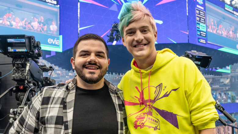 CouRage and Ninja pictured together at the Fortnite World Cup