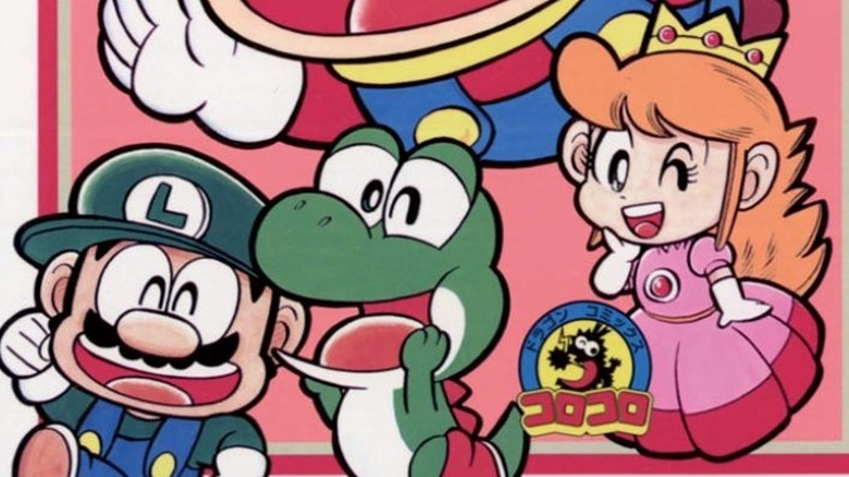 Luigi, Yoshi, and Peach on cover