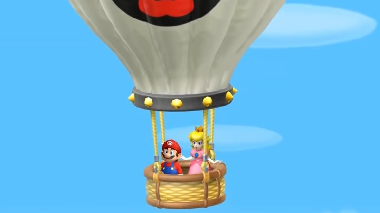 Mario and Peach hot air balloon