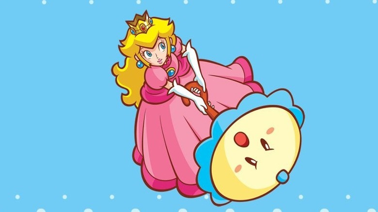 Peach holding Perry the umbrella