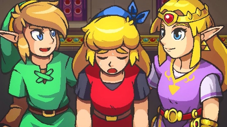 Zelda with Cadence and Link
