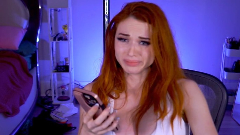 Amouranth crying on stream