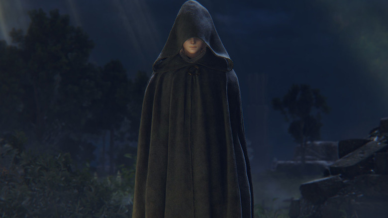 Cloaked figure in Elden Ring trailer