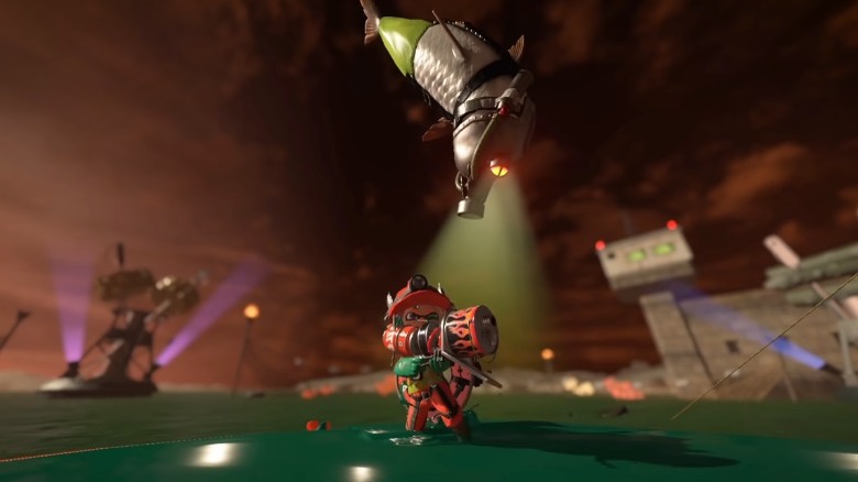 Flipper-Flopper attacking Inkling