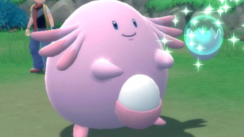 Chansey in Pokemon Brilliant Diamond and Pokemon Shining Pearl