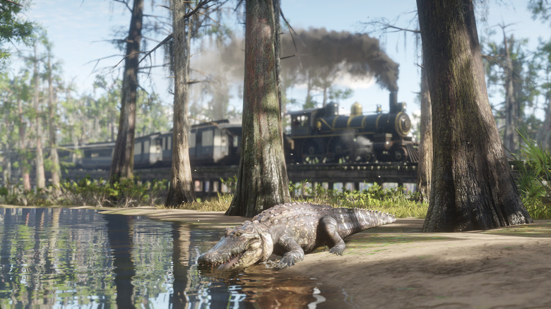 A Red Dead Redemption 2 alligator