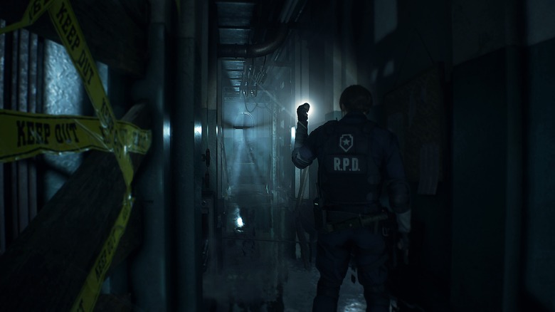 Resident Evil 2 Leon hallway