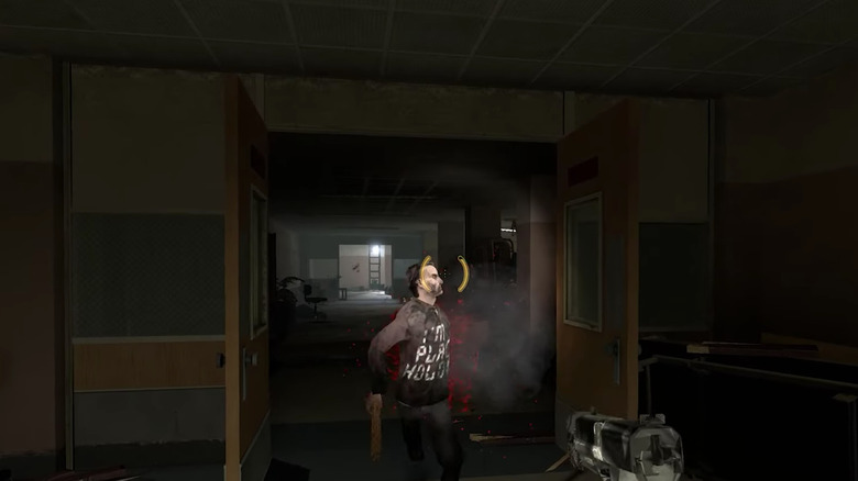 Ravenholm man shooting zombie