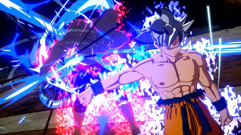 Ultra Instinct Goku uses a finishing move