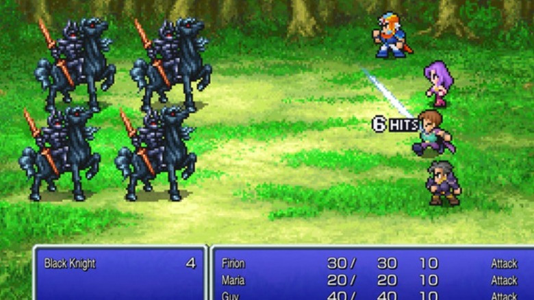 Final Fantasy Pixel Remaster combat with bad text