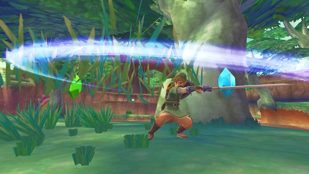 Skyward Sword Link swinging sword