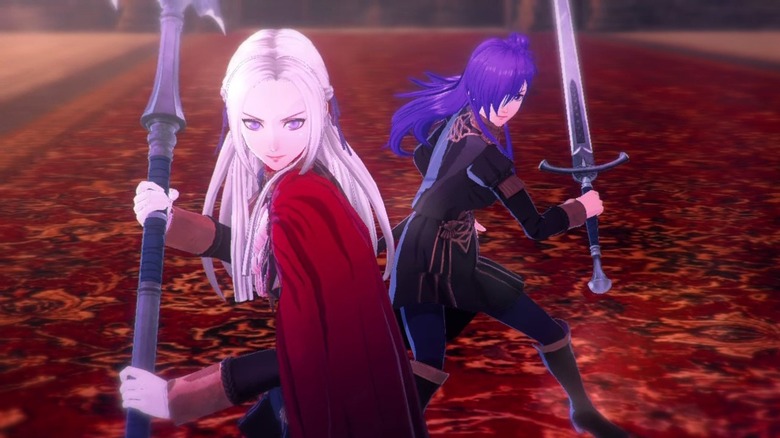 Fire Emblem Three Hopes Edelgard battle stance