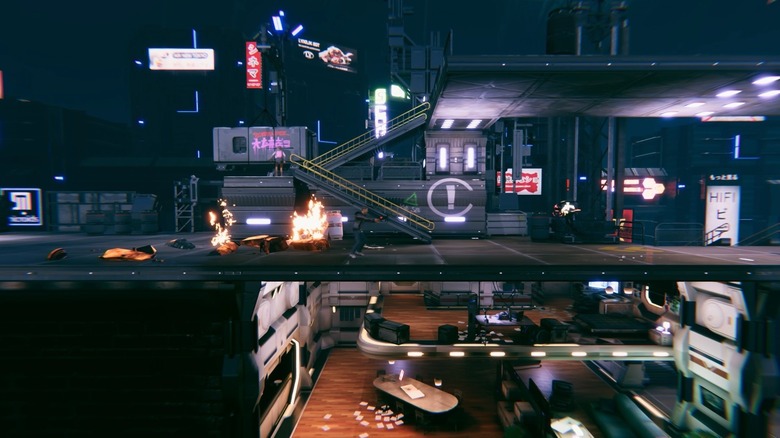 Industrial side-scrolling scene in Flashback 2