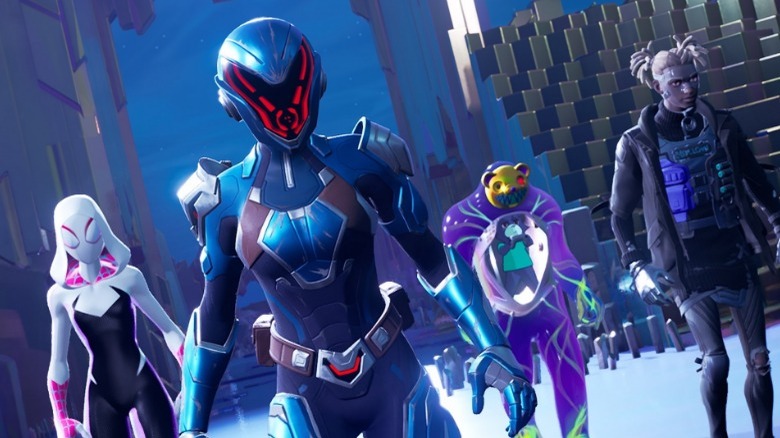 fortnite battle pass spider gwen paradigm bytes grriz