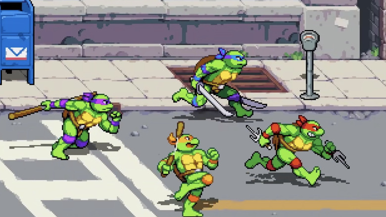 Ninja Turtles running