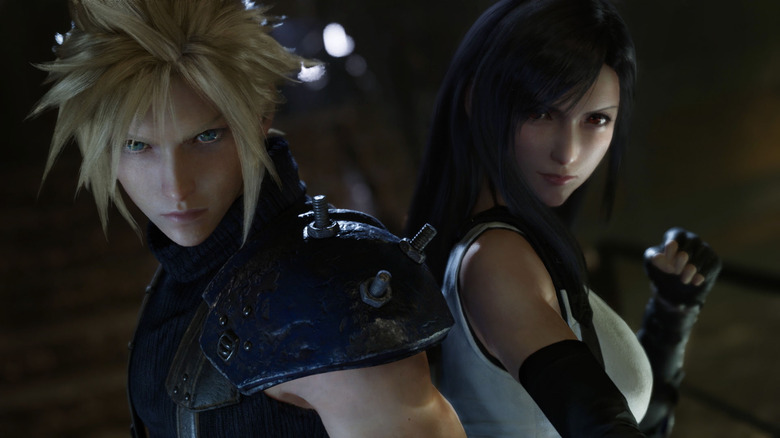 Cloud and Tifa in Final Fantasy 7 Remake