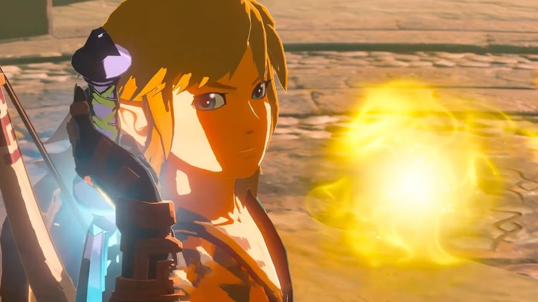 Link with burning orb