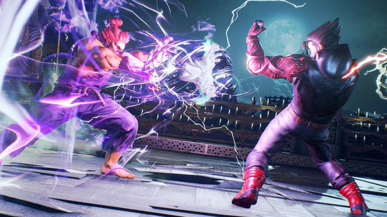 Akuma unleashes a hadouken