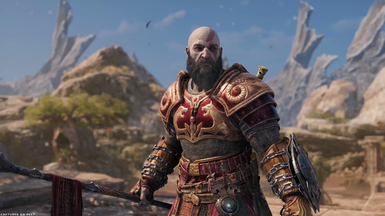 Kratos wearing Ares Armor