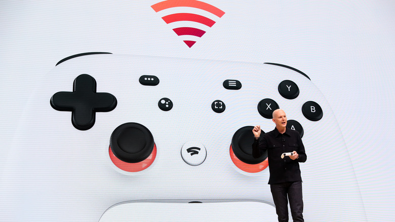 Phil Harrison presenting Stadia at Google event