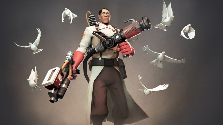 Team Fortress 2 doves and gun