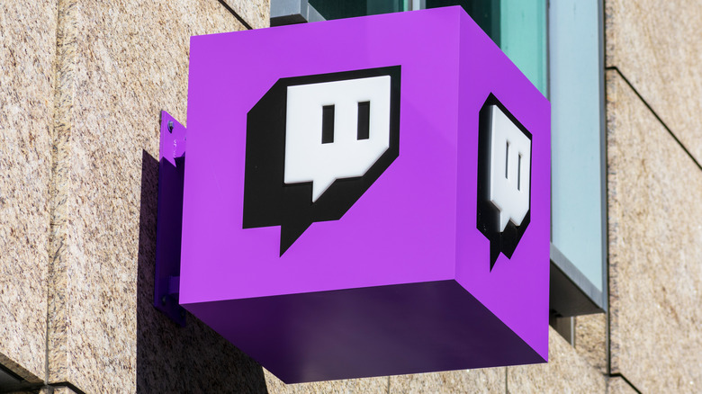 Twitch Logo on building