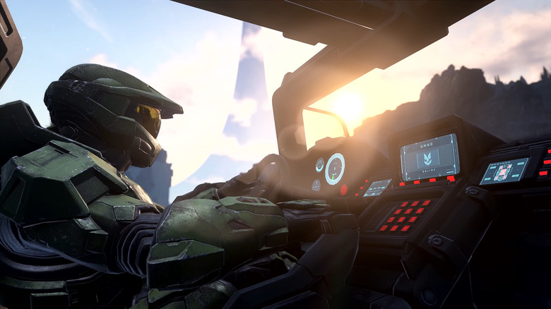 Master Chief in vehicle