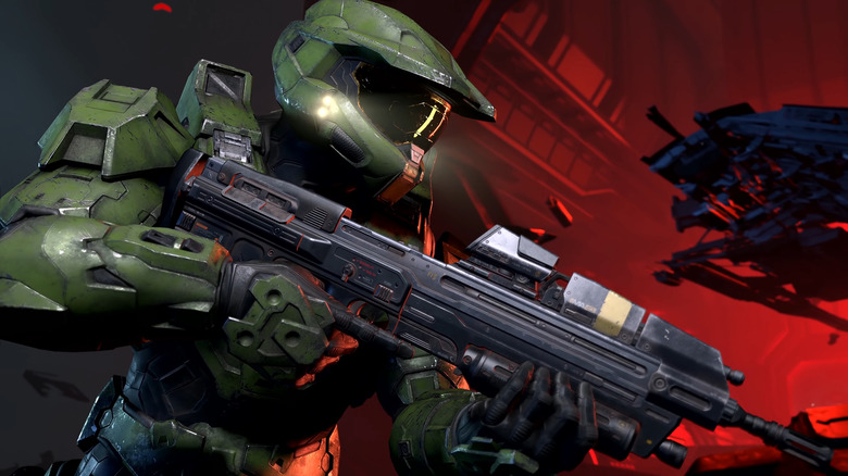 Master Chief with rifle