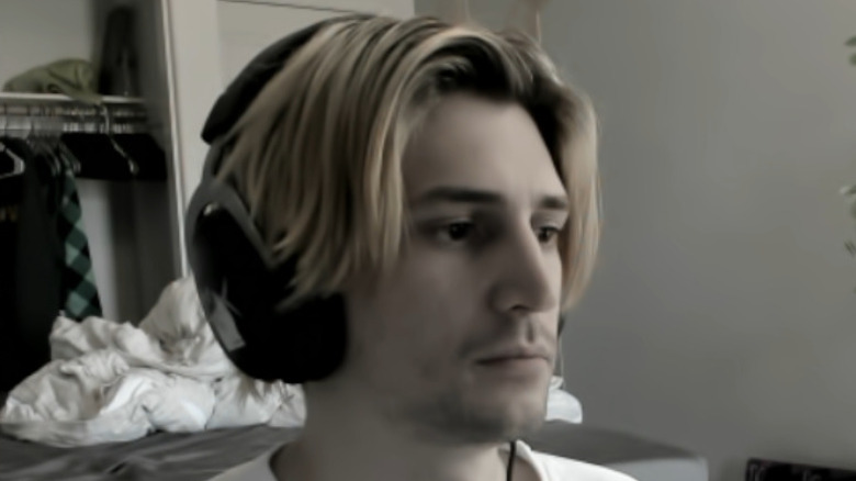 xQc looking sad