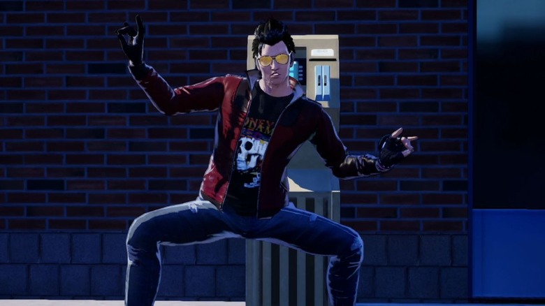 Travis Touchdown posing