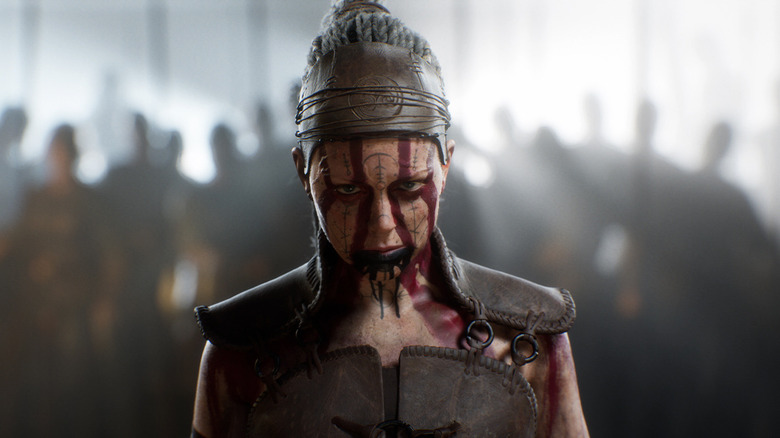 Senua angry in face pain
