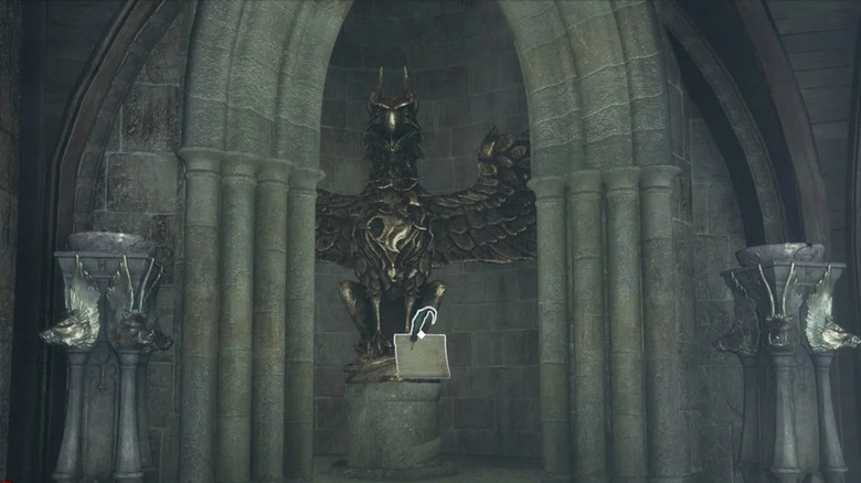 Gargoyle guarding the Headmaster's office