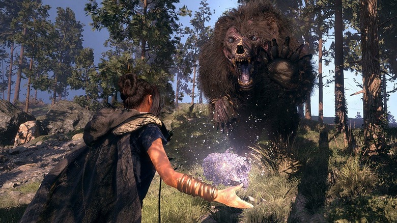 Frey battling bear Forspoken