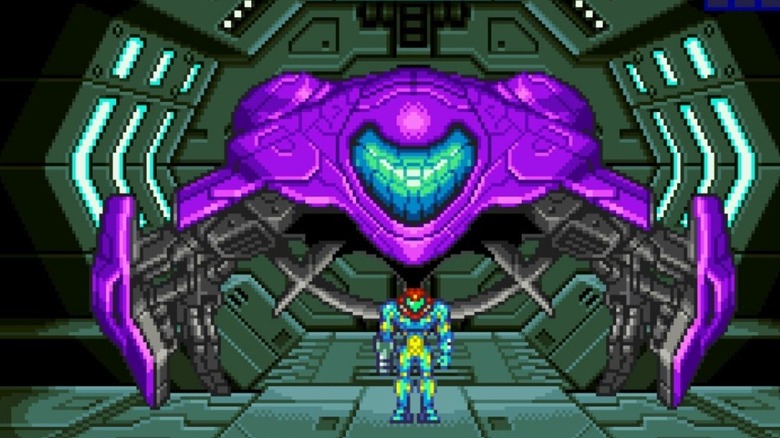 Metroid Fusion Samus lands