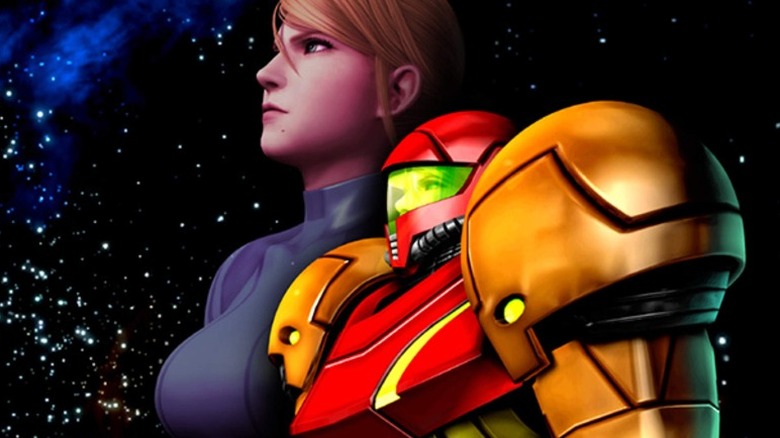 Samus in and out of suit