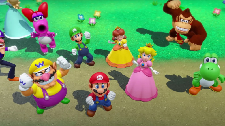 Mario Party characters celebrate