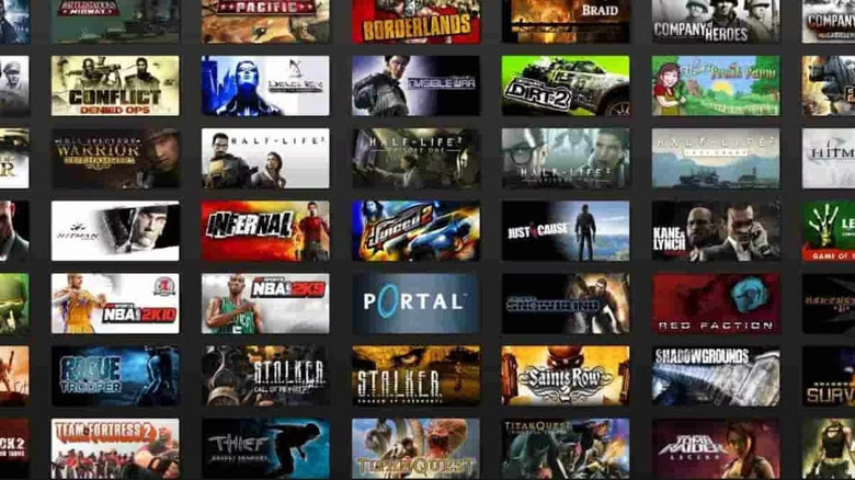 Steam games library