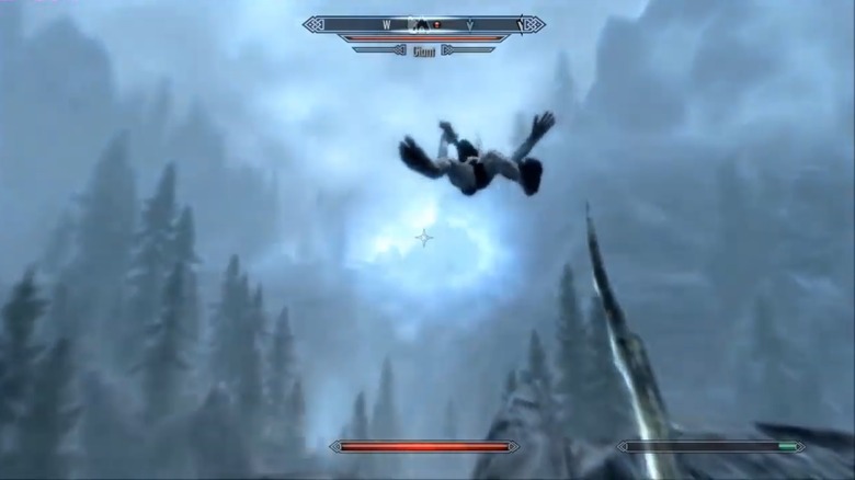 Skyrim Unrelenting force off of cliff