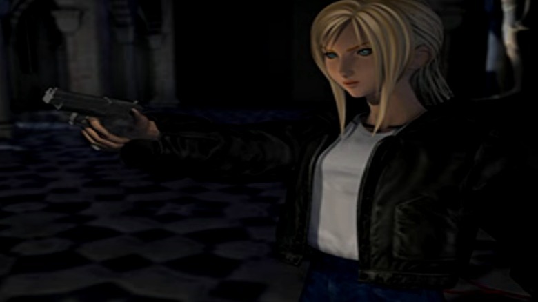 parasite eve aya brea cutscene gun