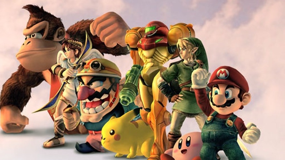 Super Smash Bros. Brawl fighters lined up