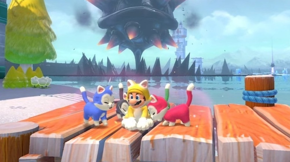 Cat Mario with cats