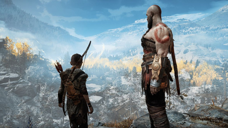 God of War Ragnarok Kratos Atreus vista