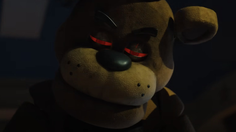 Freddy glowing red eyes