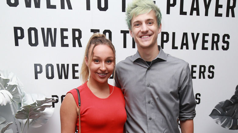 Jessica and Tyler Blevins posing together